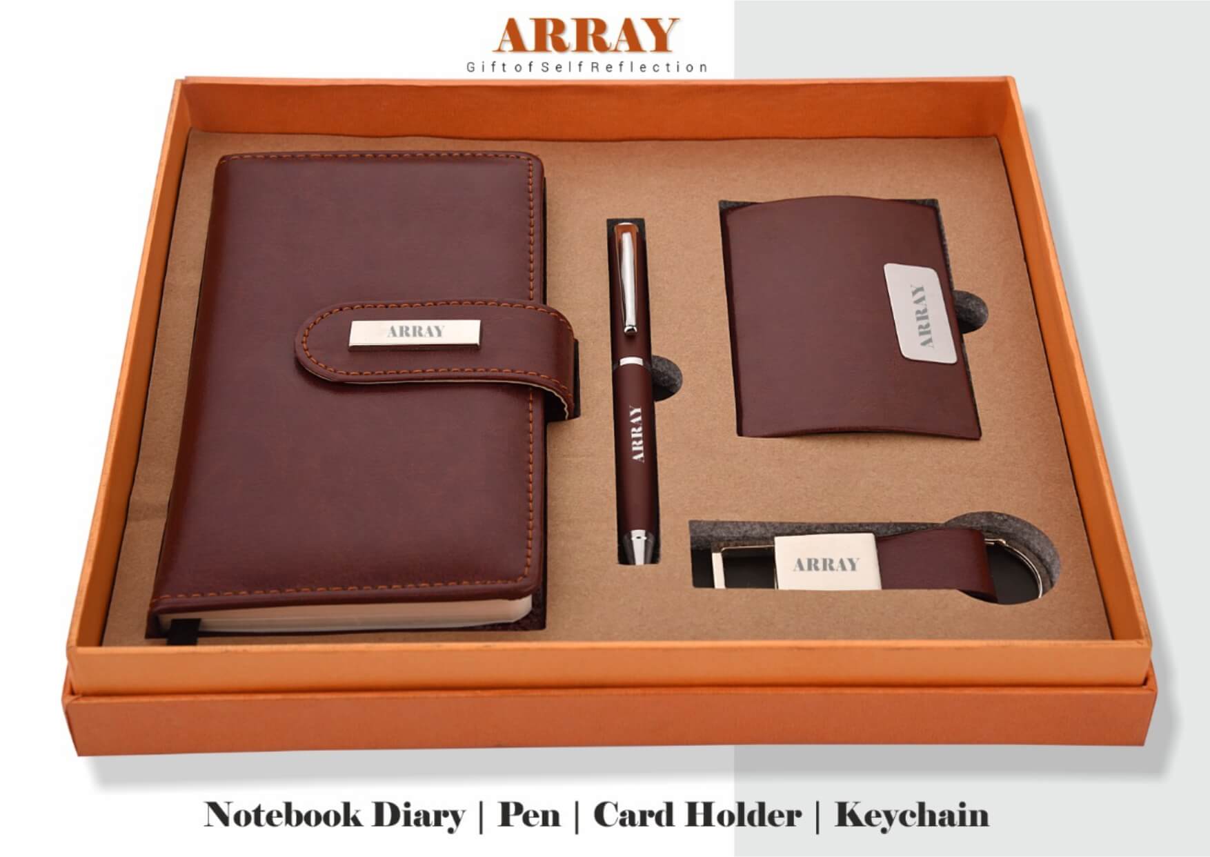 Notebook Diary, Pen, Card Holder, Keychain Array